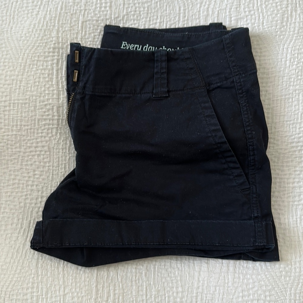 Navy Blue Cotton Shorts